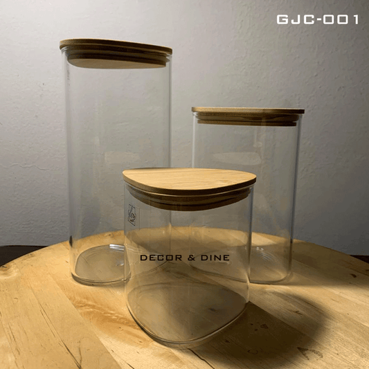Glass Jar Containers - GJC - 001 (Pack of 3)