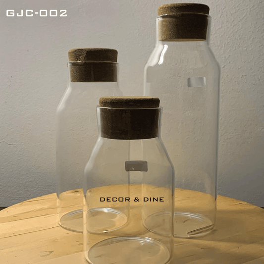 Glass Jar Containers - GJC-002 (Pack of 3)