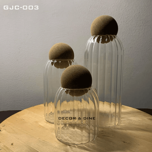 Glass Jar Container - GJC-003 (Pack of 3)