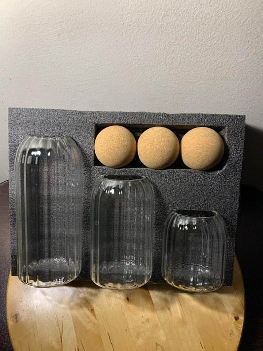 Glass Jar Container - GJC-003 (Pack of 3)